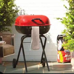 Walk-A-Bout Portable Red Charcoal Grill 