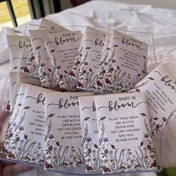 Baby in bloom party favors