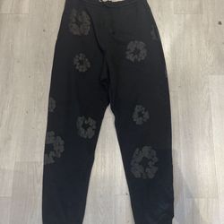Denim Tears Black Monochrome Sweatpants Size s