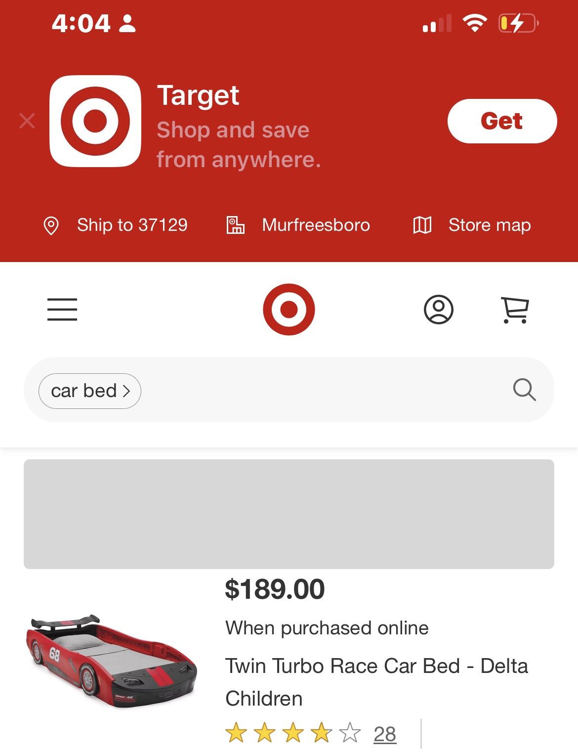 Red car Bed