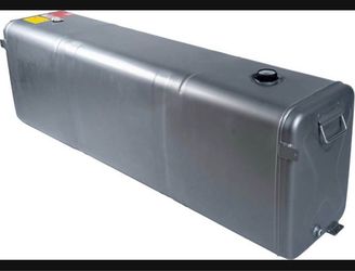 DIYTUNINGS 58 Gallon Aluminum Diesel Fuel Cell Tank Easy Fuel Transportation Truck Lightweight Polished Fuel Diese Liquid Storage Sliver Brand New sti
