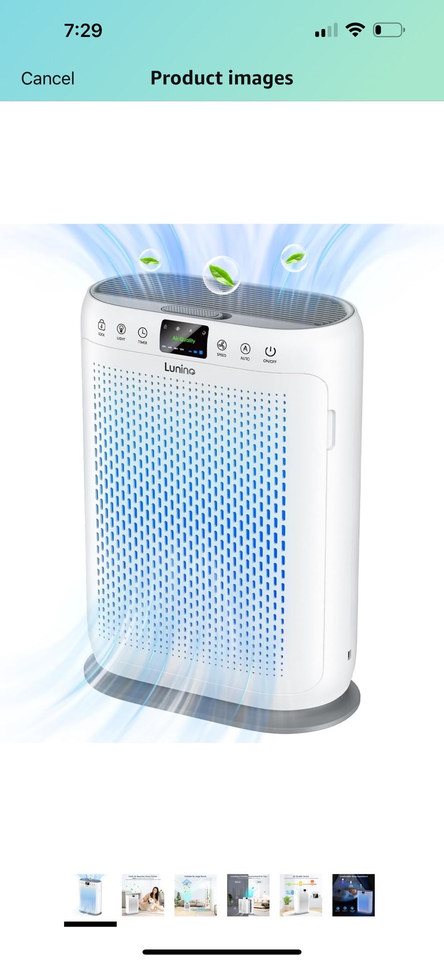 Air Purifiers for Home Large Room up to 1740sq.ft, LUNINO H13 