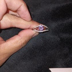 Sterling Silver Genuine Amethyst Ring 