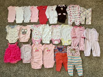 Lot of Baby Girl Clothes (Sizes: P, NB, 3 Months) - 25 Items!!