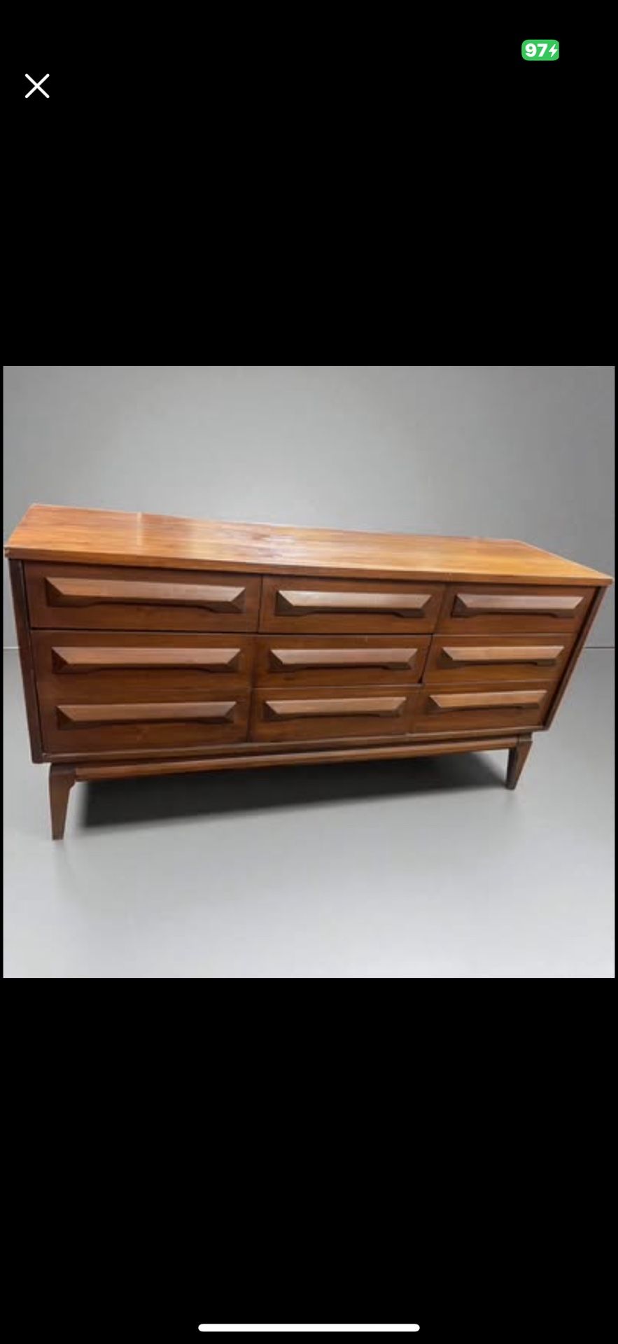 Sculpted Style Mid Century Dresser