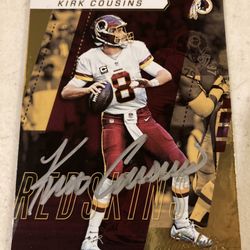 Kirk Cousins Autographed Card with COA 