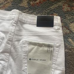 White Purple Jeans
