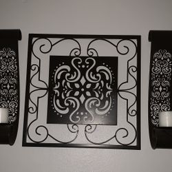 Home Decor Three Piece Metal Design Candle