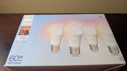 Philips Hue Essential Smart LED A19 Bulb, 4-Pack