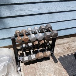 Dumbbells 10 Lbs To 30 Lbs With Rack 