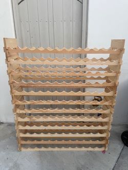 Large Wooden Wine Rack