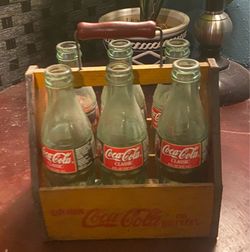 Vintage glass coke bottles