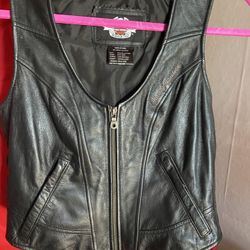 HARDLY DAVIDSON LEATHER VEST SMALL