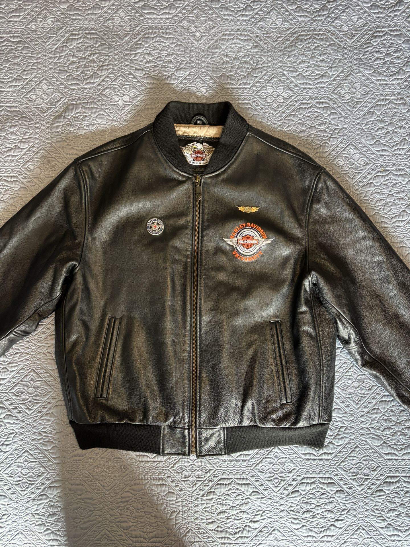 VINTAGE Harley-Davidson University Leather Jacket