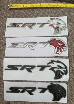 One Hellcat SRT Badge emblem adhesive back see all pics sold separately SHIPPING AVAILABLE
