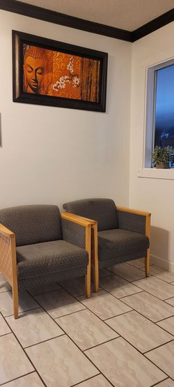 Chairs Lounge wood weave Vintage