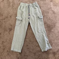 Anthropologie SUNDRY Easy Cargo light sage green pant