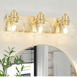 Gold Vanity Light 3 Light Bathroom