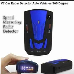 V7 Car Radar Auto Vehicles 360 Degree Vehicle Voice Alert Alarm Warning 16 Band LED
