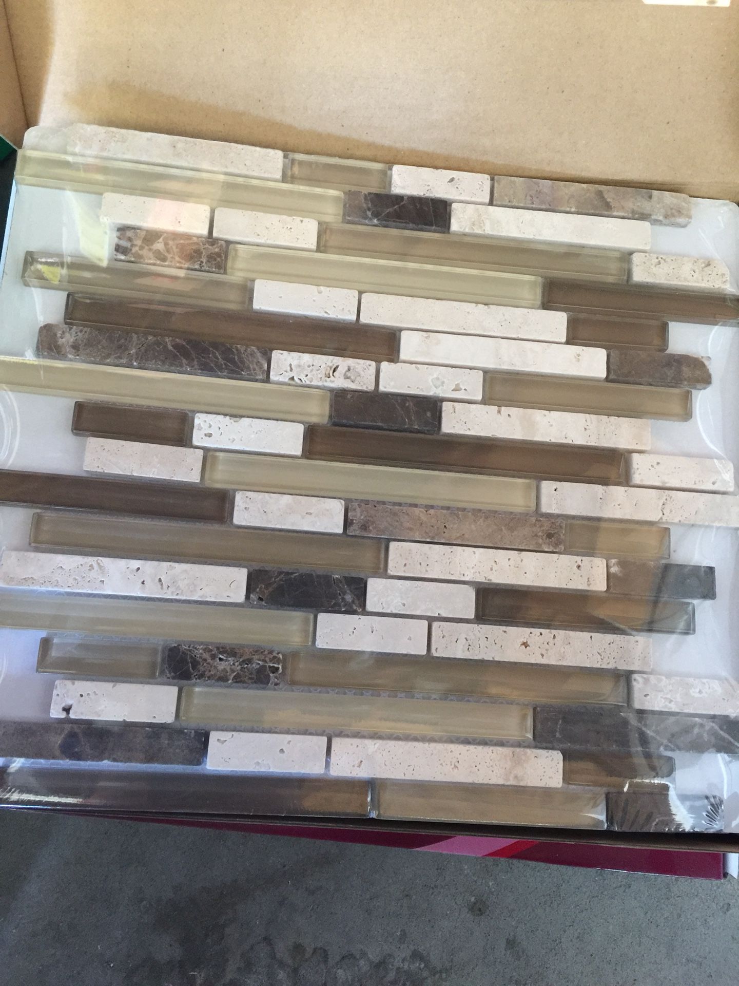 Golden Select Glass and Stone Mosaic Wall Tile