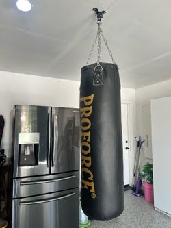 Punching bag.. heavy duty and heavy duty bolt comes with it. You take down. Herndon and Milburn.
