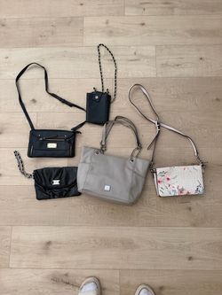 5-Piece Designer/Brand Name Purse Lot – GUESS, Nine West, Nicole Miller & Giani Bernini