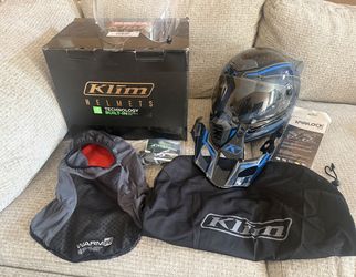 Klim Krios Pro Motorcycle Helmet Mekka Kinetik Blue w/ Box Size Small