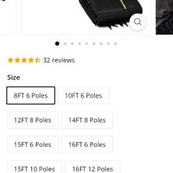 Giantex Trampoline Safety Net, 8 10 12 14 15 16Ft Weather-Resistant Replacement Enclosure Net for Round Frame

