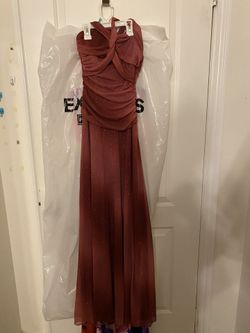 Woman’s small formal long dress maroon