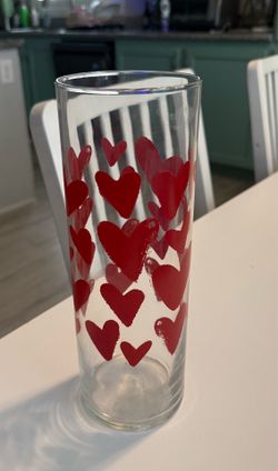 Red Heart Vase