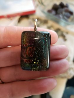 Dichroic glass pendant