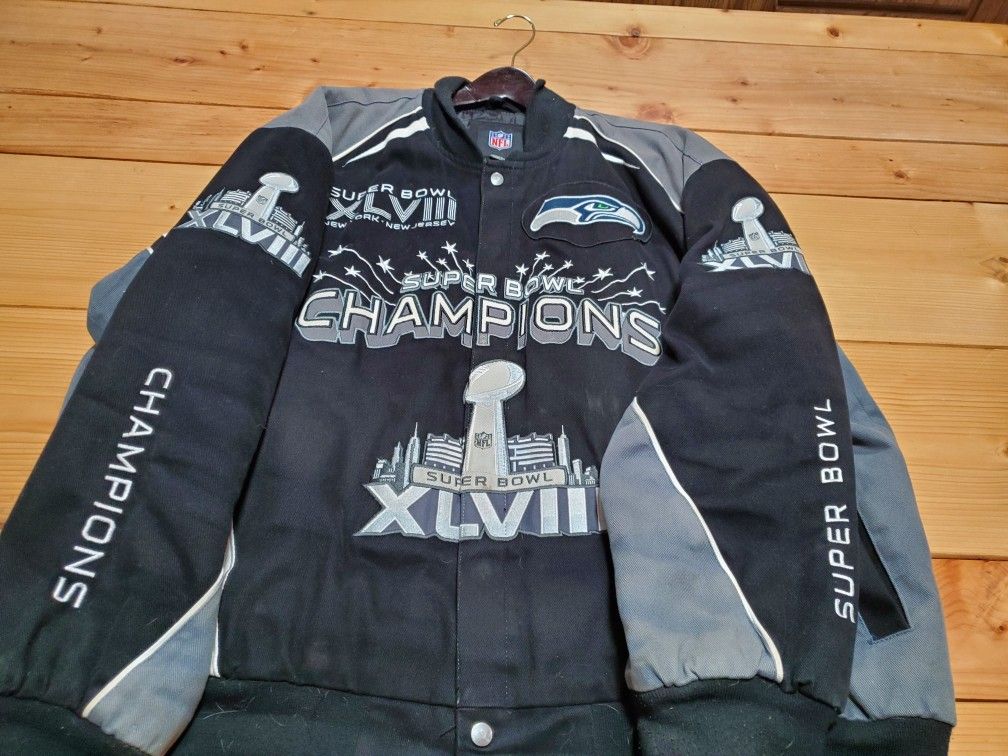 Mens 2014 Seattle Seahawks Supperbowl Jacket