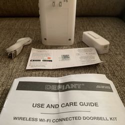 DefiantWireless Wi-Fi Smart Plug-In White Doorbell Kit with Wireless Push  Button Powered by Hubspace for Sale in Manassas Park, VA - OfferUp