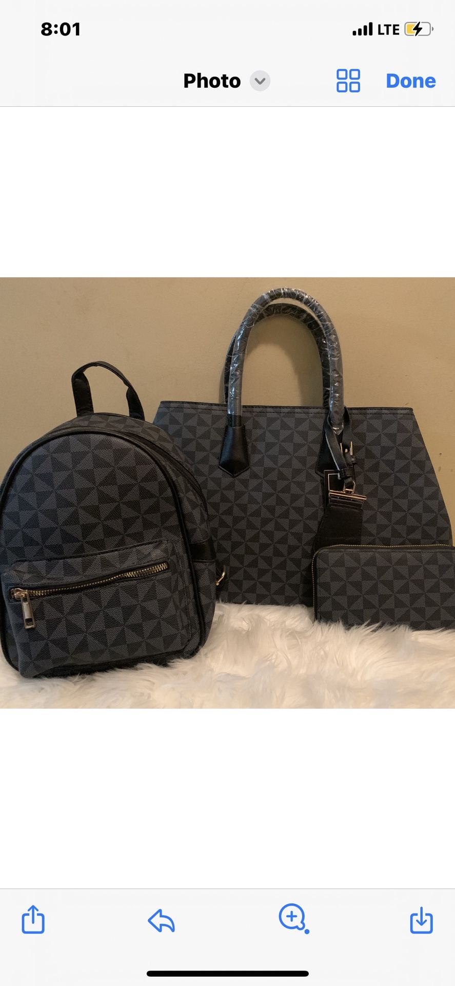 3 Pc / Small Bookbag/ Wallet