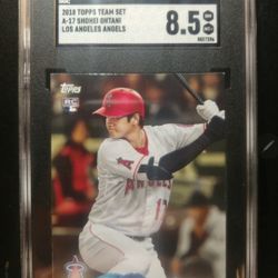 Shohei Ohtani Rookie SGC 8.5 2018 Topps Team Set #A-17 Los Angeles Angels Dodgers