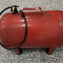 Used Commercial Red Air Tank With Hose