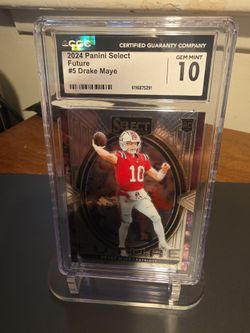 2024 Panini Select Drake Maye Future Rookie RC CGC 10