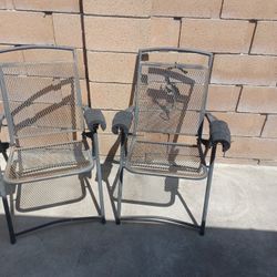 2 Metal Chairs Black