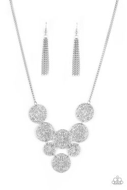 New necklace with earrings color silver