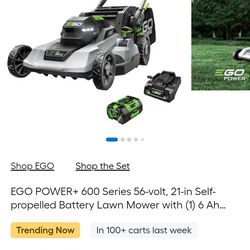 EGO POWER+ 600 Series 56V 21-in Self-Propelled Battery Lawn Mower w/ 6Ah Battery