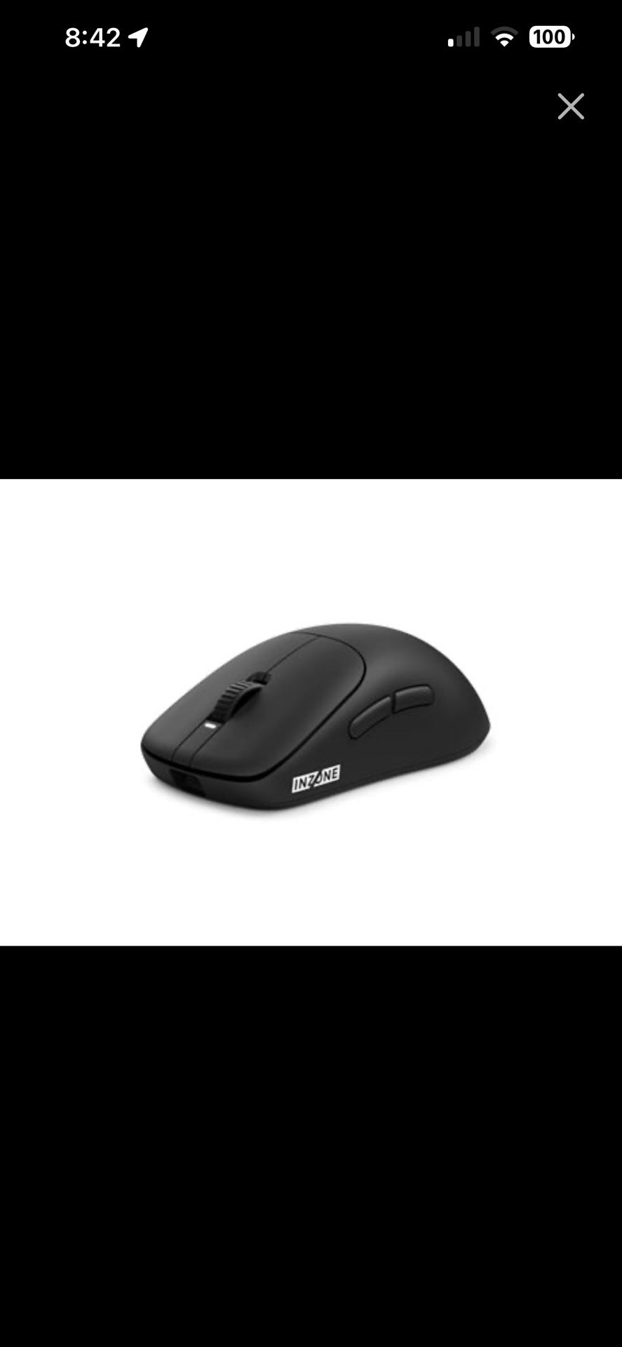 Sony INZONE Mouse-A Ultra-Lightweight 48g Wireless Gaming Mouse with Dongle, Optical Switch, 8000Hz Polling, 30K DPI Sensor, 90Hr Battery, Customizabl
