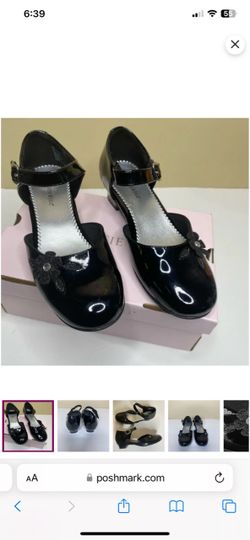 Girls Black Patent Mary Jane Dress Shoes