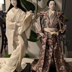 Asian  Doll Statues In Spring/Summer Yukata wear