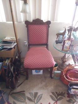 Beautiful Antique Chair Red Color .