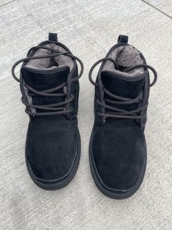 UGG Neumel Lace Up Shoes In Black Suede size 12