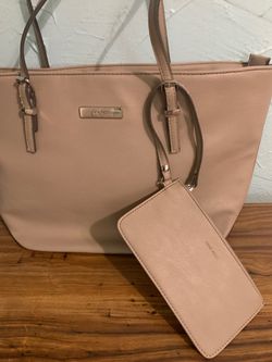 Beige Tote Bag with Pouch