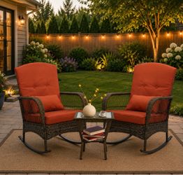 Outdoor 3pc Rocking Chair set