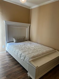 Queen Bed Frame + headboard + mattress for all