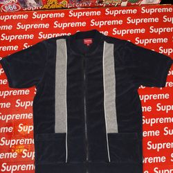 Supreme S/S 14 Terry Cloth Zip Sweatshirt -Medium
