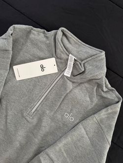 Alo Yoga Half-Zip Pullover – Heather Grey